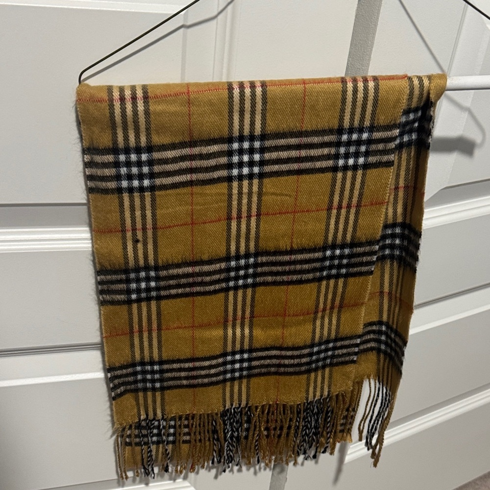 Plaid Fringe Scarf